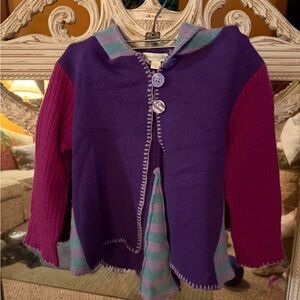 Garnet Hill girls sweater coat
